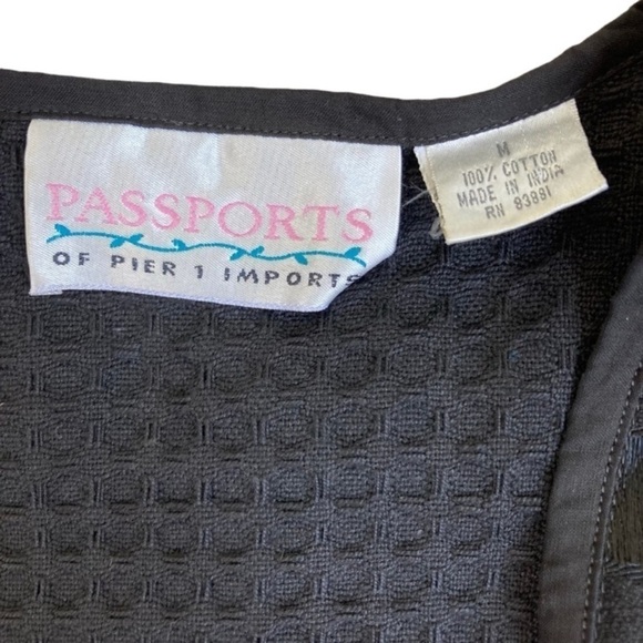 Vintage 90s Tribal Southwestern Tapestry Blazer Jacket Metal Buttons Sz M - Picture 16 of 16